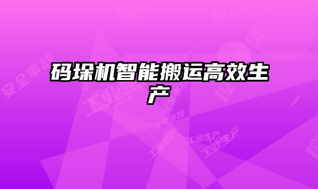 碼垛機智能搬運高效生產